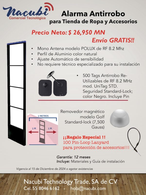 Alarma Antirrobo para Tienda de Ropa, Calzado y Accesorios  -  1 Paquete Todo Incluido!! - Image 3